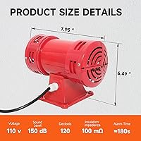 YaeCCC Air Raid Siren RA-0121, 110V Electric, 150dB — image 3