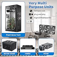 KEYFANCLUB Dual 120mm High CFM Computer Fans with AC Plug — image 4