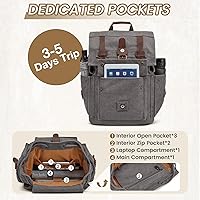 Kattee Men’s Leather Canvas Backpack — image 5