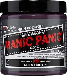 MANIC PANIC Classic Alien Grey Semi Permanent Hair Color 8oz Review