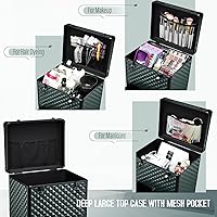 Yueieoun Nail Trolley Cart with 3 Drawers, Dark Green — image 2