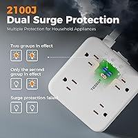 TESSAN TS-PS07US00 Surge Protector Power Strip — image 4
