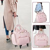 Prokva Rolling Makeup Case with 4 Removable Bags, Pink — image 4