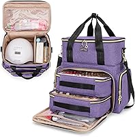 BAFASO Double Layer Nail Polish Organizer, Purple — image 1