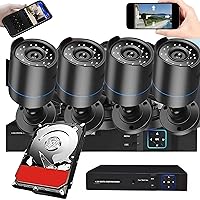 5iktery 3000TVL Home Security System 4-Camera Kit — image 1