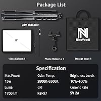NiceVeedi Bi-Color LED Video Light Kit — image 7