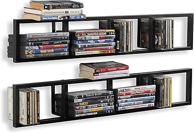 YouHaveSpace 34-Inch Media Storage Rack Set of 2
