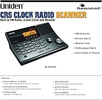 Uniden BC365CRS Scanner Alarm Clock FM Radio — image 3