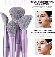 Jessup Luxury Purple 5-Piece Face Brush Set — image 4