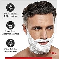 Fine Shaving Brush with Angel Hair Fibers, 24mm Knot, White — image 4