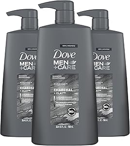 Dove Men+Care Charcoal + Clay Shampoo 25.4 oz 3 Count Review