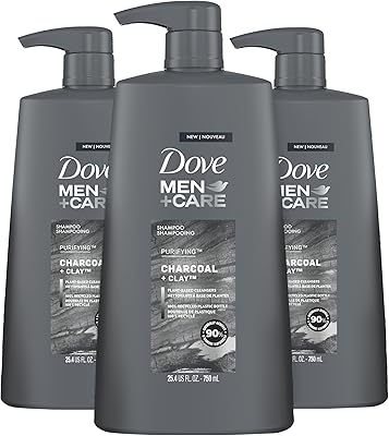 Dove Men+Care Charcoal + Clay Shampoo 25.4 oz 3 Count