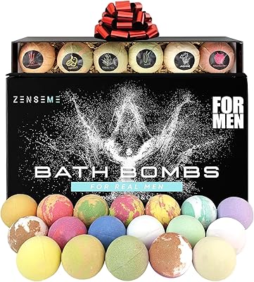 ZenseMe Bath Bombs for Men, Gift Set of 18, 2.5 oz