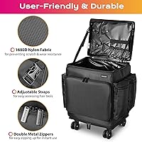 BYOOTIQUE Rolling Makeup Train Case, Black — image 3