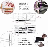Cq Acrylic Clear Stacking Makeup Organizer with 8 Drawers — image 3