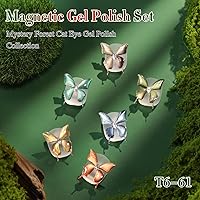 Double Rhythm Cat Eye Gel Nail Polish Set of 6 - Green Navy Blue Black (T6-61) — image 8