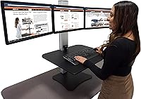Victor DC475 High Rise Electric Triple Monitor Standing Desk Converter — image 1