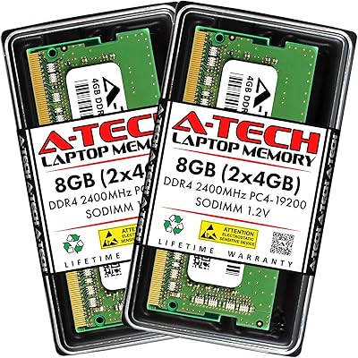 A-Tech 8GB (2x4GB) DDR4 2400MHz SODIMM Laptop RAM