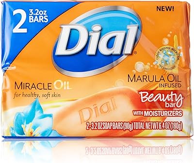 Dial Miracle Oil Bar Soap - 2 (3.2 oz.) Bars with Marula Oil
