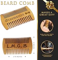 My Personal Memories Custom Engraved Wooden Beard Comb — image 2