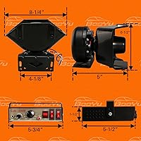 BooYu 12V 200W 9 Tones Police Siren PA System — image 7