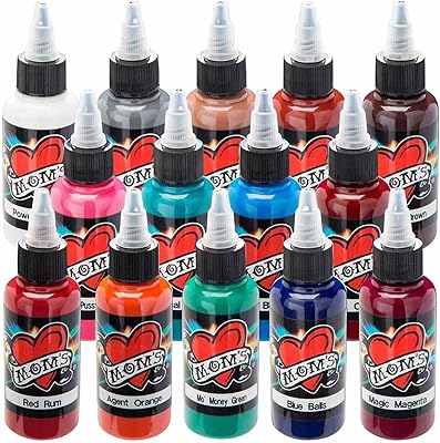 Millennium Mom's Tattoo Ink 14 Bottle Primary Color Kit 2-1/2 oz