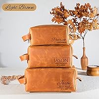 Personalized Handcrafted Leather Toiletry Bag for Men — image 6