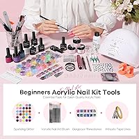 Glamonade Acrylic Nail Kit with 48W Nail Lamp and Drill — image 9