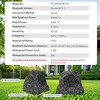 Herdio HE-RS6BTB Outdoor Rock Bluetooth Speakers — image 3