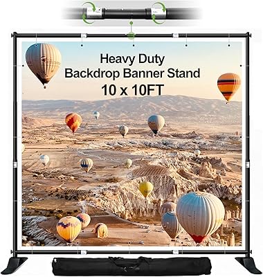 FUDESY 10x10 ft Backdrop Banner Stand