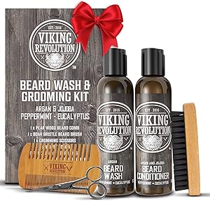 Viking Revolution Beard Brush and Comb Set with Peppermint Eucalyptus Beard Wash and Conditioner Review