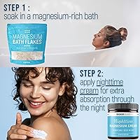 Magnum Solace Magnesium Flakes for Bath with Nighttime Magnesium Cream, 10 lbs — image 4