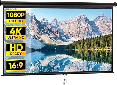 ZENY 100 Inch Pull Down Projector Screen 16:9