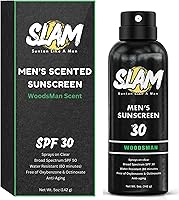 SLAM WoodsMan Men's Scented Sunscreen Spray SPF 30, 5oz — image 1
