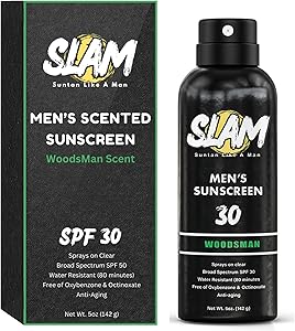 SLAM WoodsMan Men's Scented Sunscreen Spray SPF 30, 5oz Review