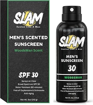 SLAM WoodsMan Men's Scented Sunscreen Spray SPF 30, 5oz