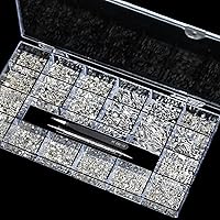 Yzzseven Rhinestone Set 600 White Diamonds + 2500 Flat Rhinestones — image 8