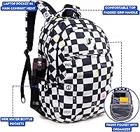 J World New York School Backpack JWS-49 Icon Checkers — image 3