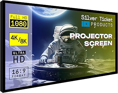 Silver Ticket Products STR 120″ Fixed Frame Projection Screen (Woven Acoustic)