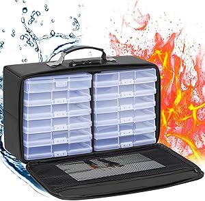 IBVIVIC Fire-resistant Photo Storage Box with 12 Cases
