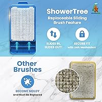 ShowerTree Wall-Mounted Back & Body Shower Scrubber (Blue) — image 3