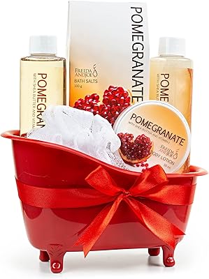 Freida & Joe Red Pomegranate Home Spa Bath Basket