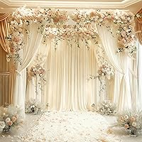 Gallety Ivory Backdrop Curtain 10FT x 10FT — image 6