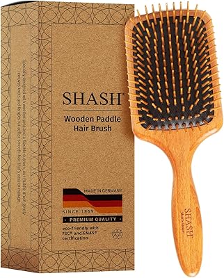 SHASH Since 1869 Wooden Paddle Brush