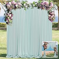 MYSKY HOME Light Green Backdrop Curtains 5ft x 10ft (2 Panels) — image 1