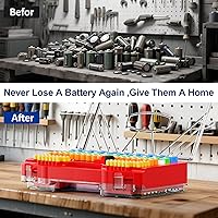 RESGKZE Battery Organizer Storage Holder Box Case with Tester — image 4