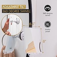 Luxo Fogless Shower Mirror with Razor Holder — image 4