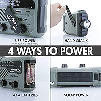 Tenergy T101 Multifunctional Hand Crank Weather Radio — image 3