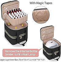 Yarwo Nail Polish Organizer Case, 72 Bottles, Black — image 3