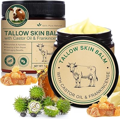 Shuangjia Beef Tallow Balm with Frankincense & Castor Oil, 120mL